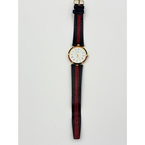 Vintage GUCCI #3228 Unisex Quartz Gold Enamel Wrist Watch NEW BATTERY main image 4